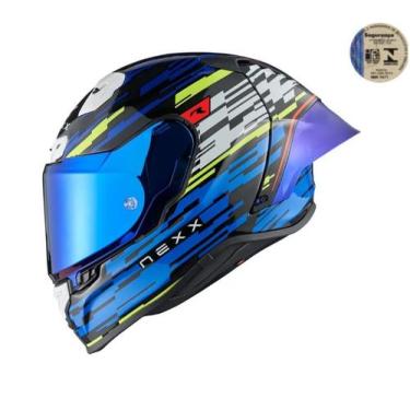Imagem de Capacete NEXX X.R3r Glitch Racer Azul Neon 60