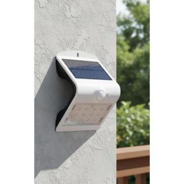 Imagem de 2x Arandela Solar Luz Amarela 2 Modos Sem Fio - Congratulations Store