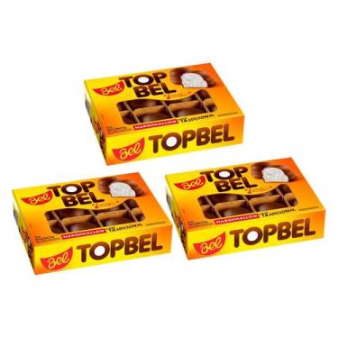 Imagem de Kit Marshmallow Chocolate Ao Leite Tradicional - TopBel 12 Unidades  3