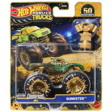 Imagem de Hot Wheels Monster Trucks Bigfoot 50Th Sortidos Mattel 1/64, Gunkster