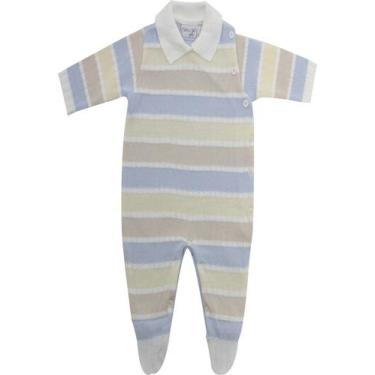 Imagem de Macacão Longo Listrado Colorido Infantil Noruega, M, Estampado