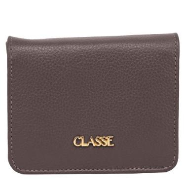 Imagem de Carteira Feminina Pequena Classe Couro Porta Cartão F040, Chocolate
