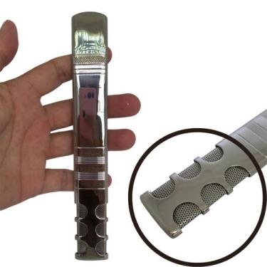 Imagem de Bomba de tereré super premium 20 cm de tela inox + escova higienização