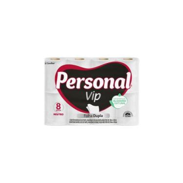 Imagem de Papel Higiênico Personal Vip Folha Dupla Fardo 64 Rolos 30m Maciez Alg