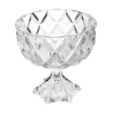 Imagem de Centro De Mesa De Cristal Com Pé Diamond 18 Cm Lyor