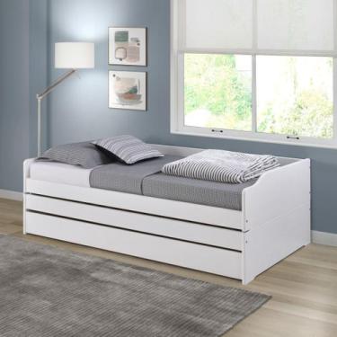 Imagem de Tri Cama Solteiro em Madeira Maciça Branco - FAMACHIQ