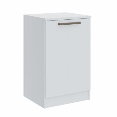 Imagem de Mesa de Cabeceira Modulada Requinte com 1 Porta - Branco Line - Móveis
