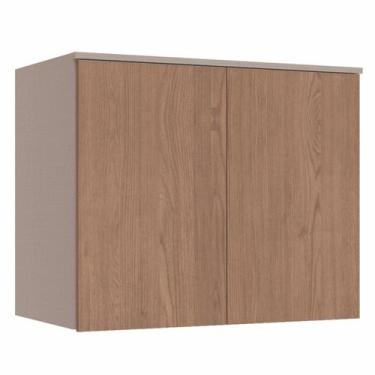 Imagem de Módulo Aéreo 2 Portas Requinte+ 100% MDF Cinza/Duna Line/Macadâmia - M