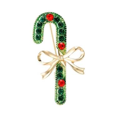 Imagem de Broche De Sino Esmaltado Unissex Feminino De Natal Com Strass E Bengal