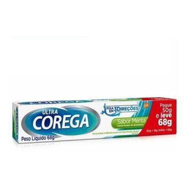 Imagem de Creme Fixador de Dentadura Ultra Corega Max Fixação + Refrescância Men