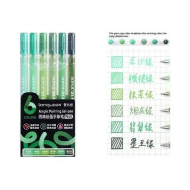 Imagem de Caneta Gel Acrílica De 6 Cores 1.0mm LANGUO Marcadores Artísticos Para