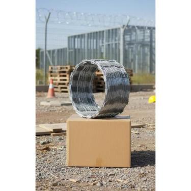 Imagem de 2x Cerca Concertina 45cm Galvalume 10m Antirroubo Segura - Congratulat