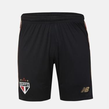 Imagem de Calção São Paulo II 25/26 New Balance Masculino Cor:Preto+VermelhoTama