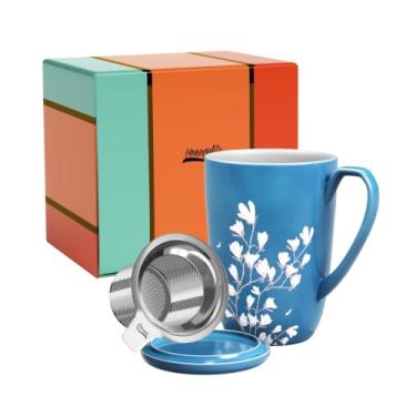 Imagem de immaculife Caneca de chá de 473 ml com tampa e infusor, copo de café seguro