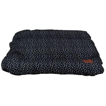 Imagem de Caminha De Cachorro e Gato Cama Pet Dots Preta 60x40cm Impermeável Premium