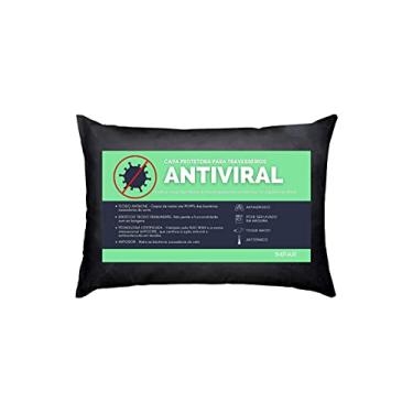 Imagem de Capa para Travesseiro Fronha Antialérgica, Antibacteriana, Antiácaro e Antiviral - Preta - IMPAR