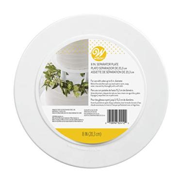 Imagem de Wilton Prato separador de borda lisa para bolos, 20 cm, branco