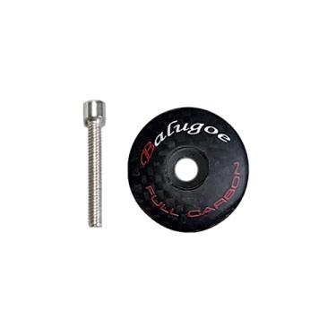 Imagem de BBxunsless Tampa superior de fone de ouvido MTB de fibra de carbono para bicicleta e bicicleta com haste frontal para bicicleta, espaçadores de fone de ouvido (fosco)