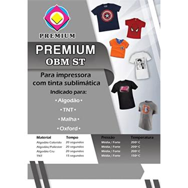 Imagem de 10 Folhas OBM ST Para Algodão Colorido Sublimação tamanho A4