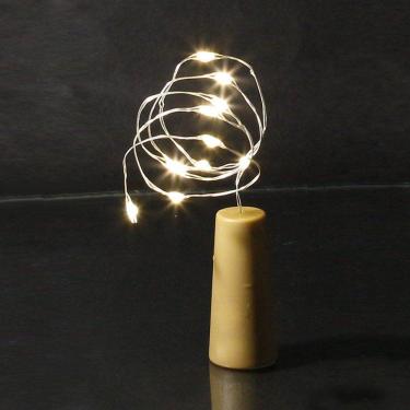 Imagem de Cordão Natalino Rolha Luminoso 10 Led 50cm a Pilha Taschibra