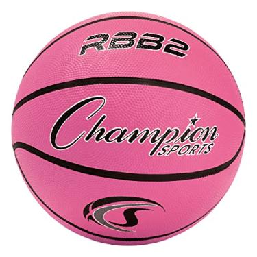 Imagem de Champion Sports Bola de basquete júnior de borracha, resistente - bolas de basquete estilo profissional e tamanhos - Equipamento de basquete premium, interno e externo - suprimentos de educação física