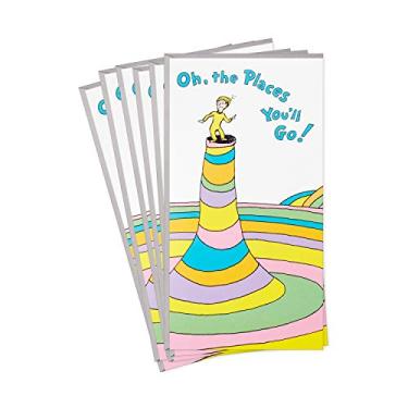 Imagem de Hallmark Dr. Seuss Pacote de porta-cartões de formatura ou porta-cartões de presente (Oh the Places You'll Go, 6 cartões com envelopes)