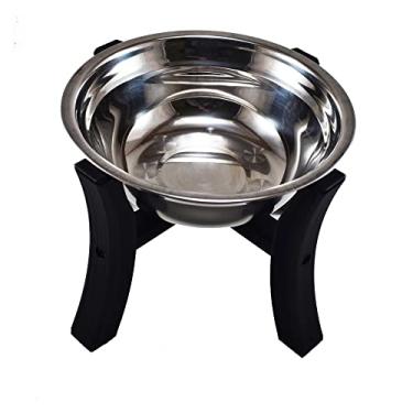 Imagem de Comedouro Bebedouro Elevado Ergonômico Gato Cachorro Pet Pote Em Inox