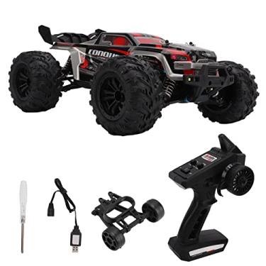 Imagem de Caminhão RC Off-Road 1/16 2.4G, Simulação Rápida 4WD 38km/h Modelo de Carro RC em Escala Completa 7.4V 1300mAh com Parafuso de Terra de Areia Vermelho