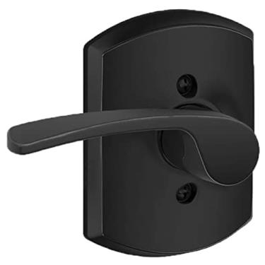 Imagem de SCHLAGE Conjunto de maçanetas de porta de passagem Merano F10MER622GRW F10-MER-GRW com acabamento decorativo Greenwich