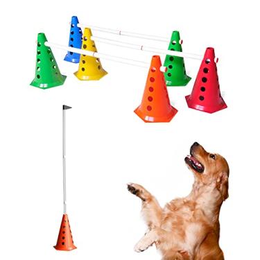 Imagem de Circuito Para Pets Adestramento de Cachorro Petshop 8 Cone Com Furo 4 Barreira