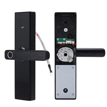 Imagem de Fechadura inteligente, chave de impressão digital com senha de fechadura eletrônica Wi-Fi com porta de carregamento USB para uso doméstico