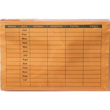 Imagem de Maranata Envelope para Oferta Religiosa Pacote C/100 Unidades Amarelas