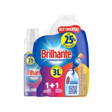 Imagem de Detergente Líquido Brilhante Limpeza Total - Para Diluir 500ml