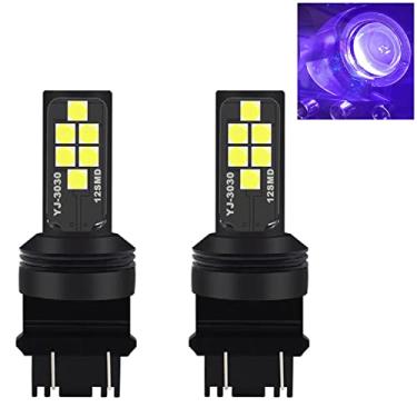 Imagem de SOCAL-LED 3156 3157 Lâmpada de pisca LED roxo avançada 3030 SMD brilhante colorida DRL lâmpada de freio lanterna traseira de estacionamento, pacote de 2