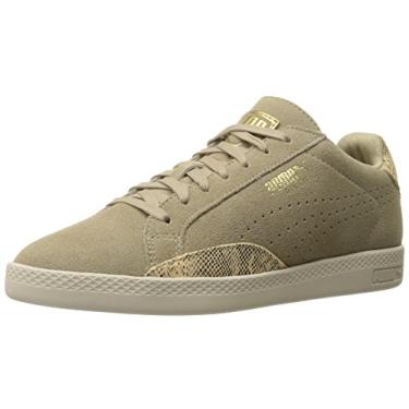 Imagem de PUMA Tênis feminino Match LO Pnt Snake Wn, Chinchilla/ouro, 9.5