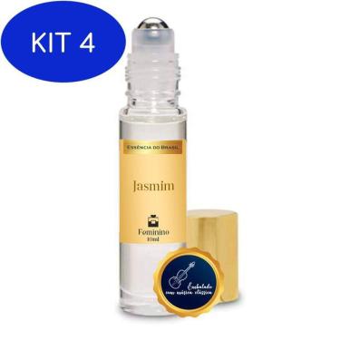 Imagem de Kit 4 Perfume Roll On Jasmim 10Ml - Feminino Floral