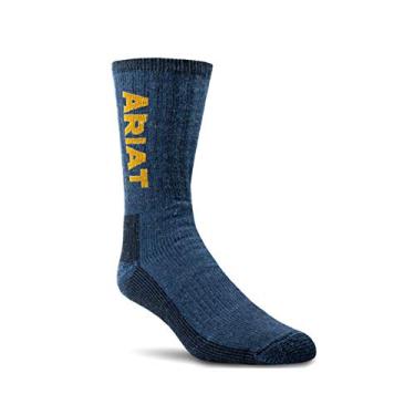 Imagem de ARIAT Unisex Ultimate 2-Pair Pack Arch Support Wool Socks, Denim, X-Large