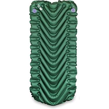 Imagem de KLYMIT Almofada de dormir curta em V estática, leve, conforto para dormir ao ar livre para mochila e caminhadas, colchão inflável para crianças, verde