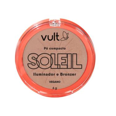 Imagem de Pó Compacto Vult Soleil Bronze Iluminador e Bronzer 6g VULT COSMÉTICOS 1 Unidade