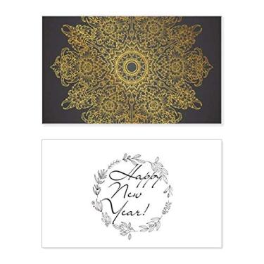 Imagem de Thai Customs Culture Spread Gold Foil New Year Festival Greeting Card Bless Message Gift