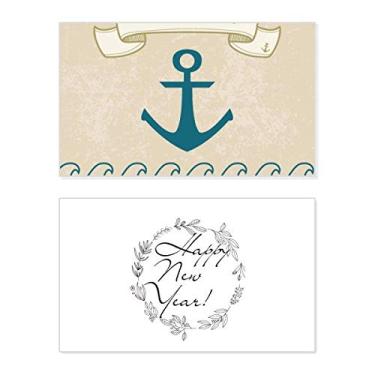 Imagem de Anchor Ocean Love Sea Sailing Pattern New Year Festival Greeting Card Bless Message Gift