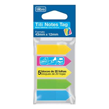 Imagem de Tilibra - Marcador de Páginas 43mmx12mm, Tili Notes Tag, 100 Folhas, 5 Cores