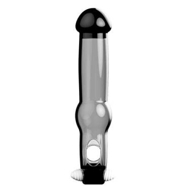 Imagem de Erotic Point Capa Peniana Com Alça Para Escroto E Vibração - Half Moon Sleeve 1 Fumê