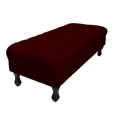 Imagem de Puff Decorativo Retrô Luis Xv Captonê 1 Metro Suede Bordô- LM DECOR