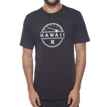 Imagem de Camiseta Hurley Silk Hawaii Masculina Preto