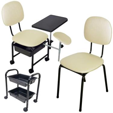 Imagem de Kit Cirandinha Manicure +Carrinho + Cadeira Cliente - Pérola