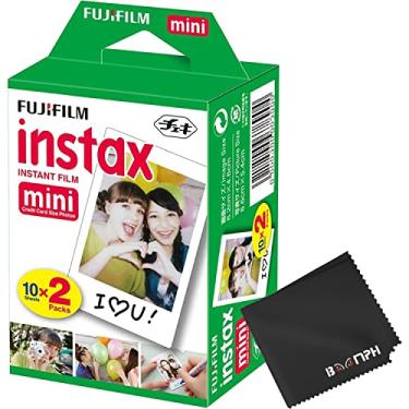 Imagem de Fujifilm Instax Mini Filmes para câmeras instantâneas: Total de 20 fotos, (10 folhas x 2), capture memórias a qualquer hora, em qualquer lugar, solução abrangente de tecido de desempenho definitivo da