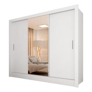 Imagem de Roupeiro 3 Portas Casal Com 3 Espelhos Aurora Branco - M. Arapongas Branco