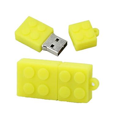 Imagem de Blocos de construção de 128 GB em forma de pen drives pen drive memoria pen drive pen drives USB Flash Disk Thumb Drive U Disk USB (amarelo)