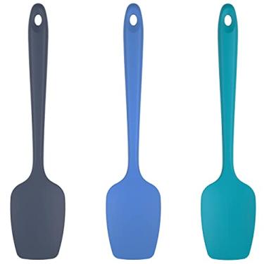 Imagem de Conjunto de espátula de colher U-Taste, 315°C de alta resistência ao calor e sem BPA, raspador de borracha flexível, conjunto de utensílios de cozinha para cozinhar, misturar, assar, 3 (multicolores)